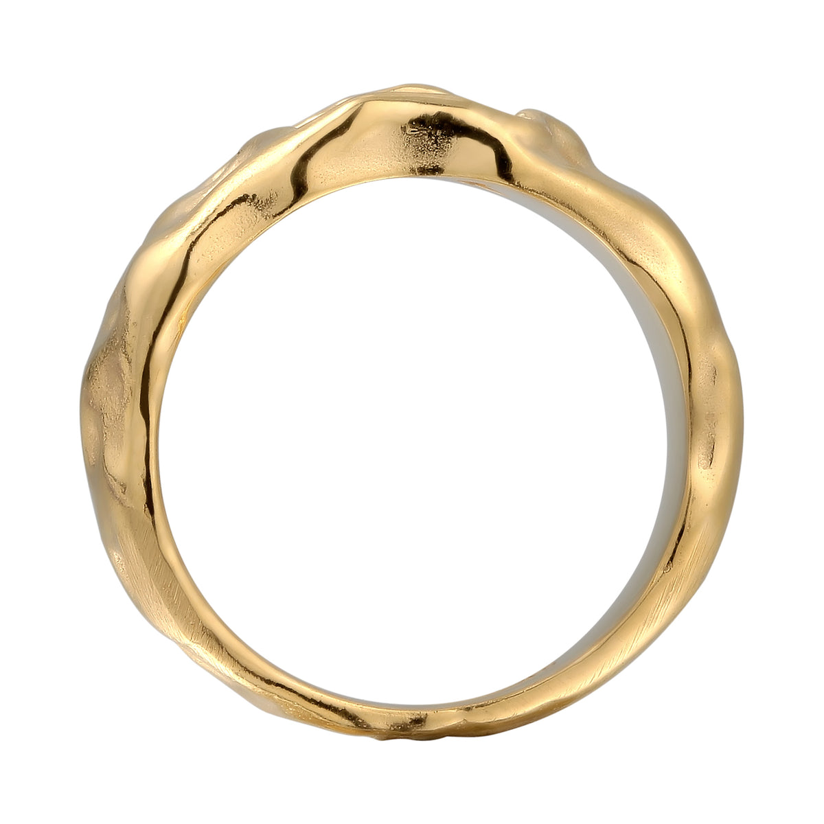 Gold - Elli | Ring Melted | Topas (Weiß) | 925 Sterling Silber vergoldet