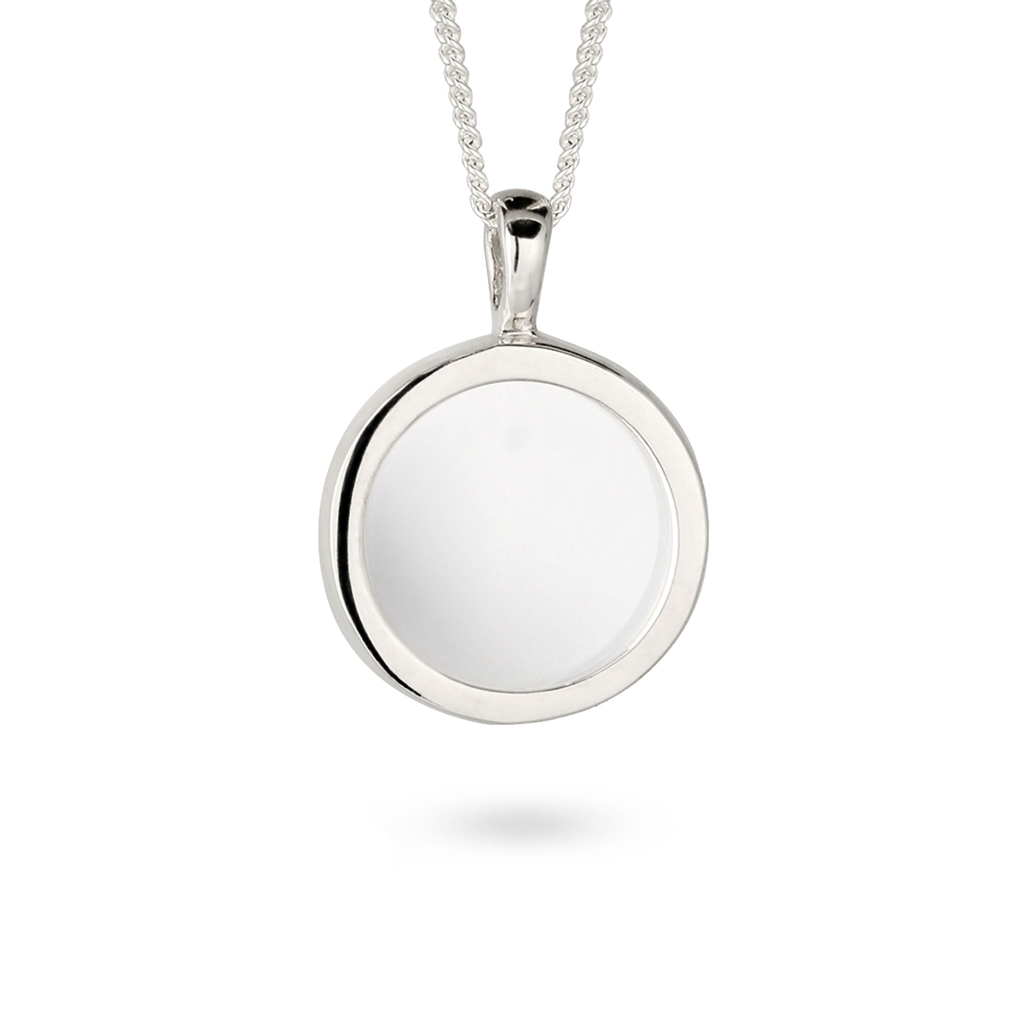 Silber - Elli | Halskette Kreis | Rock Crystal (Transparent) | 925 Sterling Silber