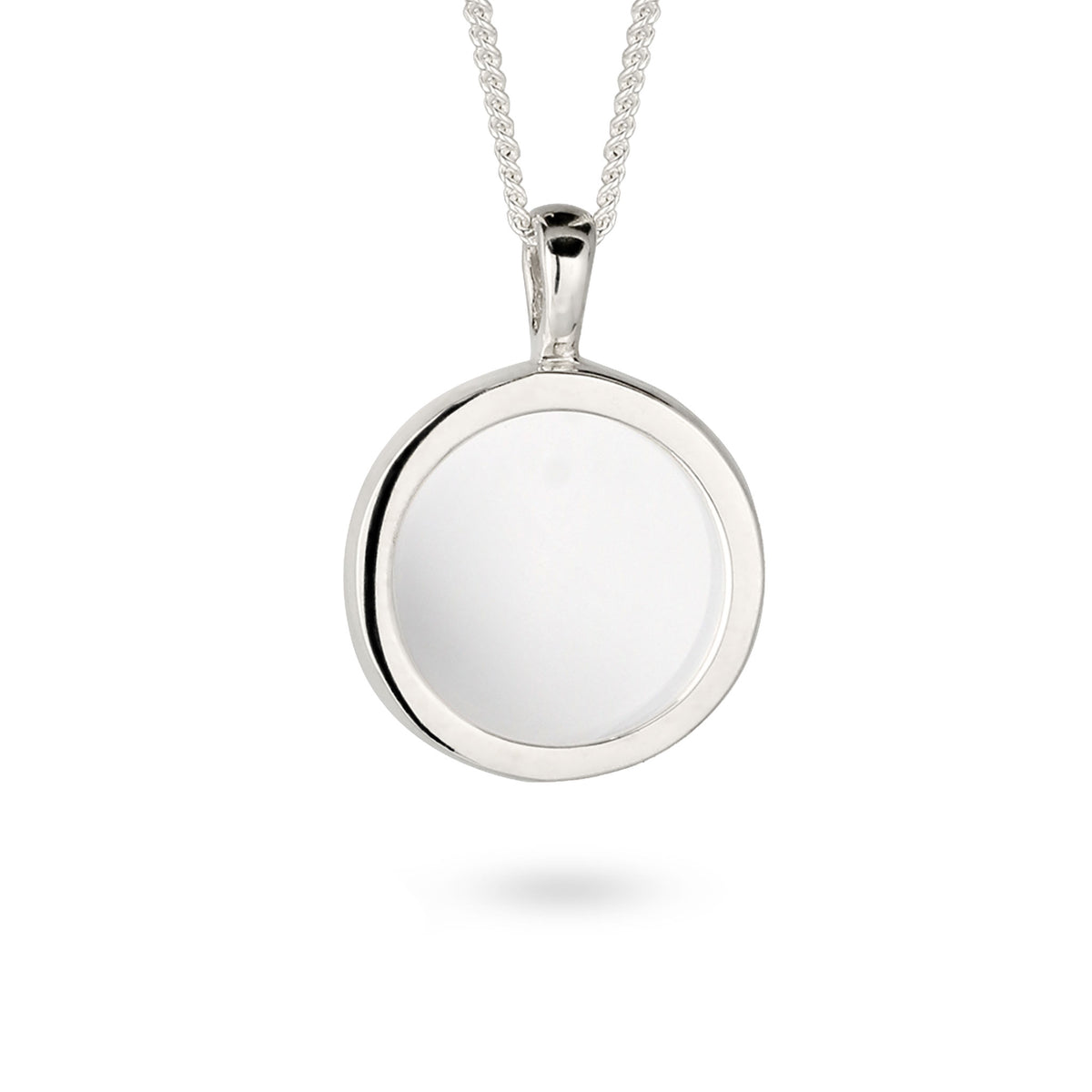 Silber - Elli | Halskette Kreis | Rock Crystal (Transparent) | 925 Sterling Silber