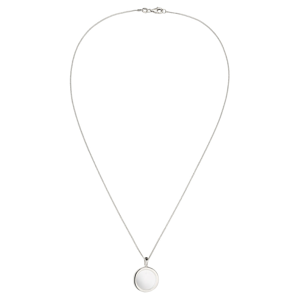 Silber - Elli | Halskette Kreis | Rock Crystal (Transparent) | 925 Sterling Silber