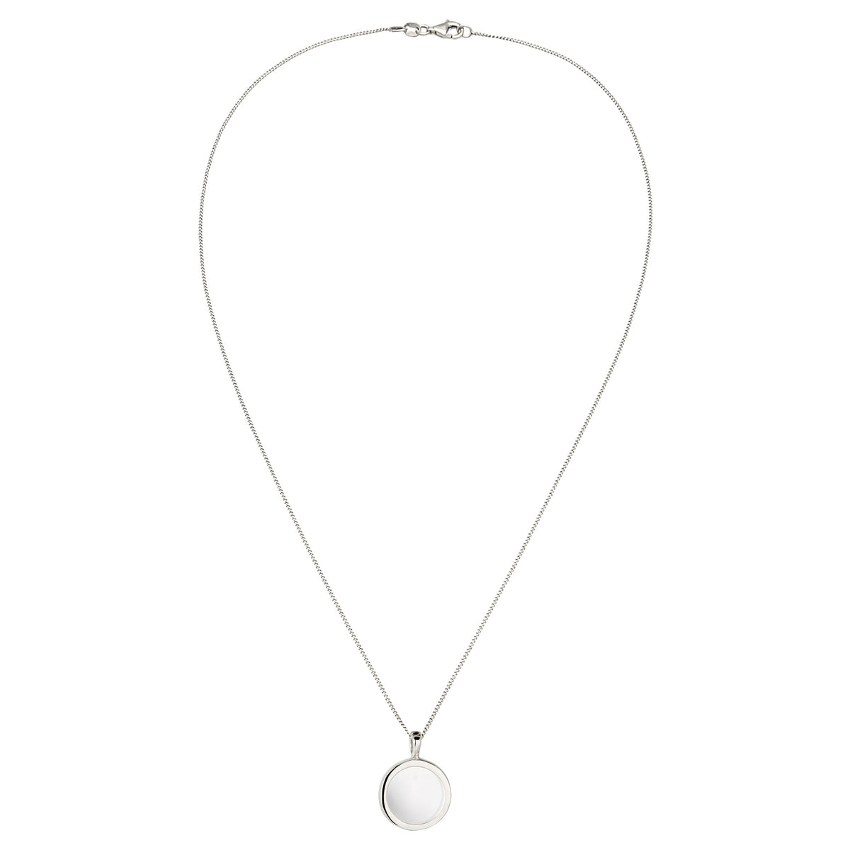 Silber - Elli | Halskette Kreis | Rock Crystal (Transparent) | 925 Sterling Silber