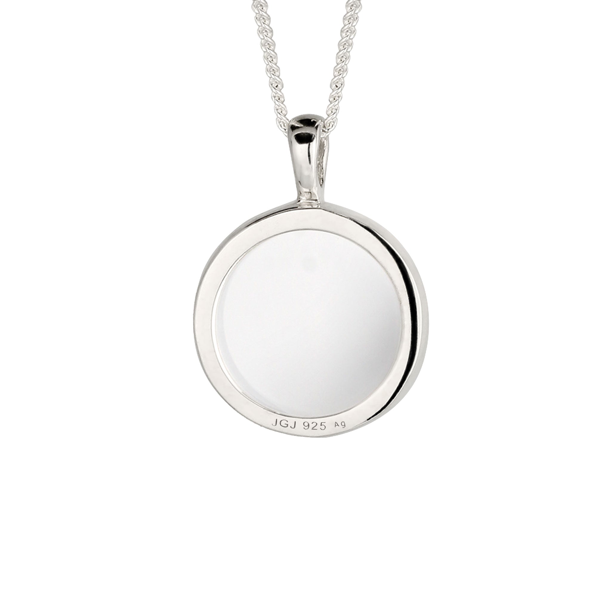 Silber - Elli | Halskette Kreis | Rock Crystal (Transparent) | 925 Sterling Silber