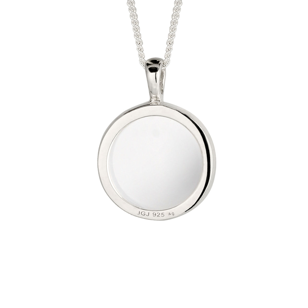 Silber - Elli | Halskette Kreis | Rock Crystal (Transparent) | 925 Sterling Silber