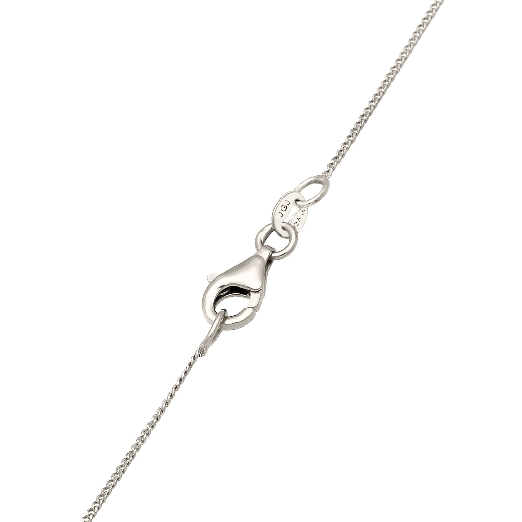 Silber - Elli | Halskette Kreis | Rock Crystal (Transparent) | 925 Sterling Silber