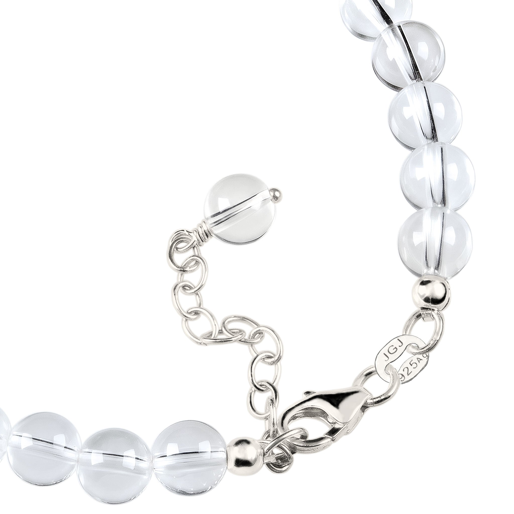 Silber - Elli | Armband mit Perlen | Rock Crystal (Transparent) | 925 Sterling Silber