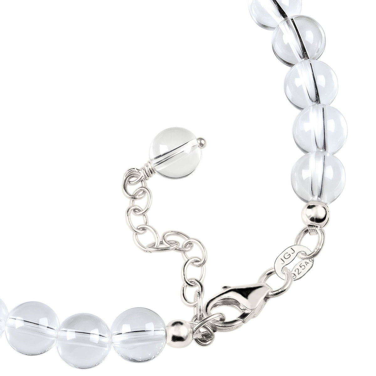 Silber - Elli | Armband mit Perlen | Rock Crystal (Transparent) | 925 Sterling Silber