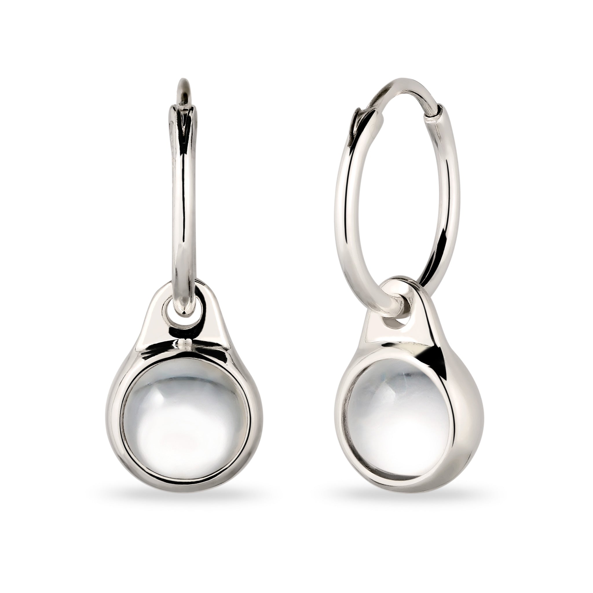 Silber - Elli | Creolen | Rock Crystal (Transparent) | 925 Sterling Silber