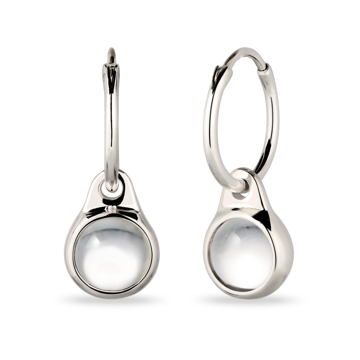 Silber - Elli | Creolen | Rock Crystal (Transparent) | 925 Sterling Silber