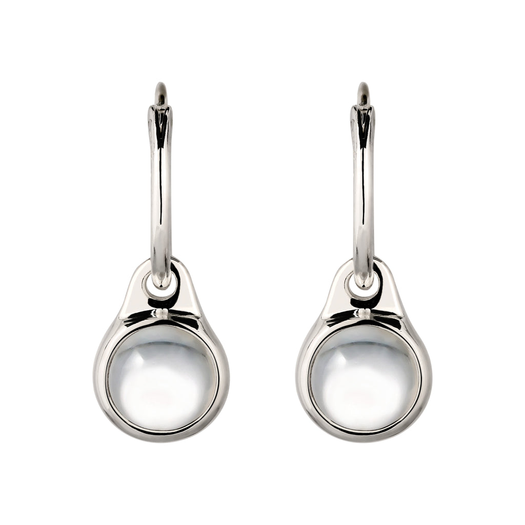 Silber - Elli | Creolen | Rock Crystal (Transparent) | 925 Sterling Silber