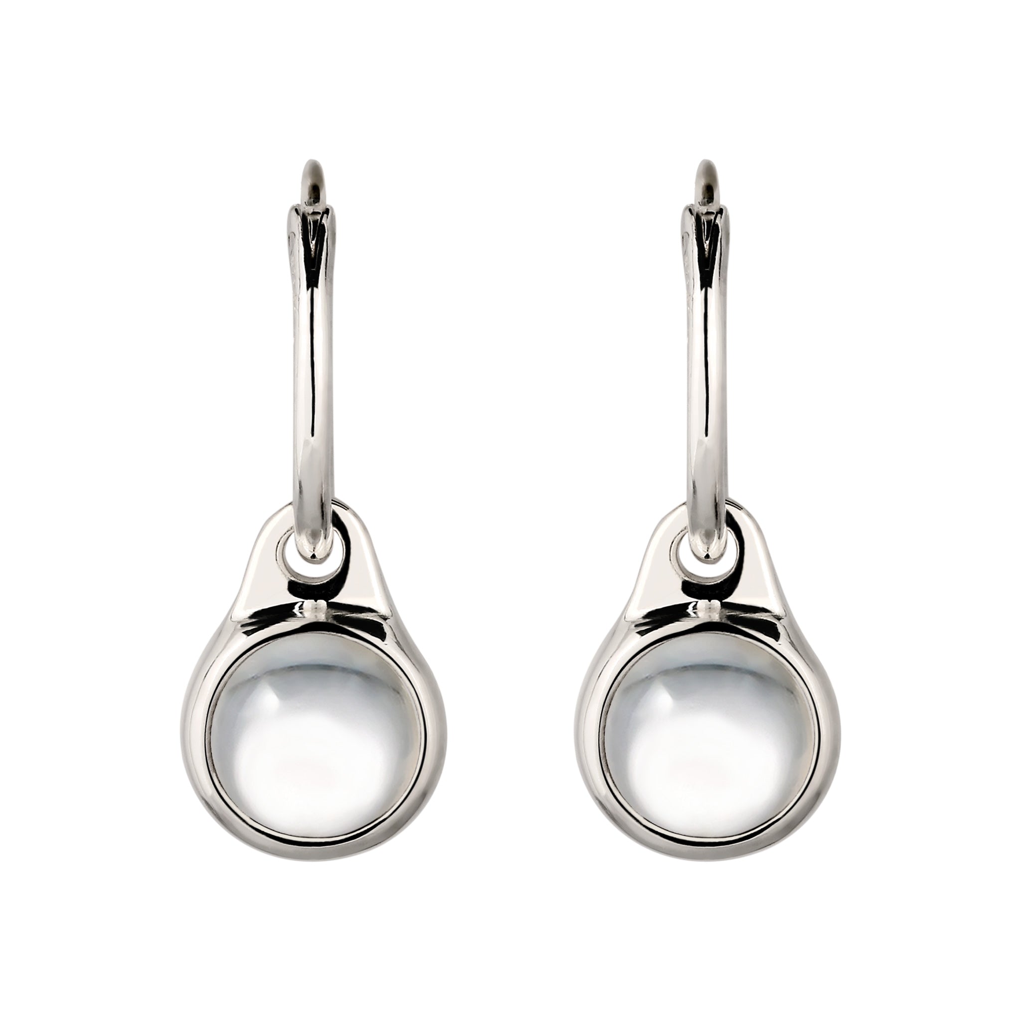 Silber - Elli | Creolen | Rock Crystal (Transparent) | 925 Sterling Silber