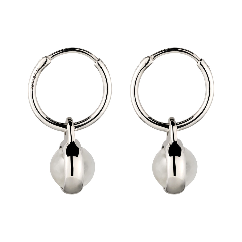 Silber - Elli | Creolen | Rock Crystal (Transparent) | 925 Sterling Silber