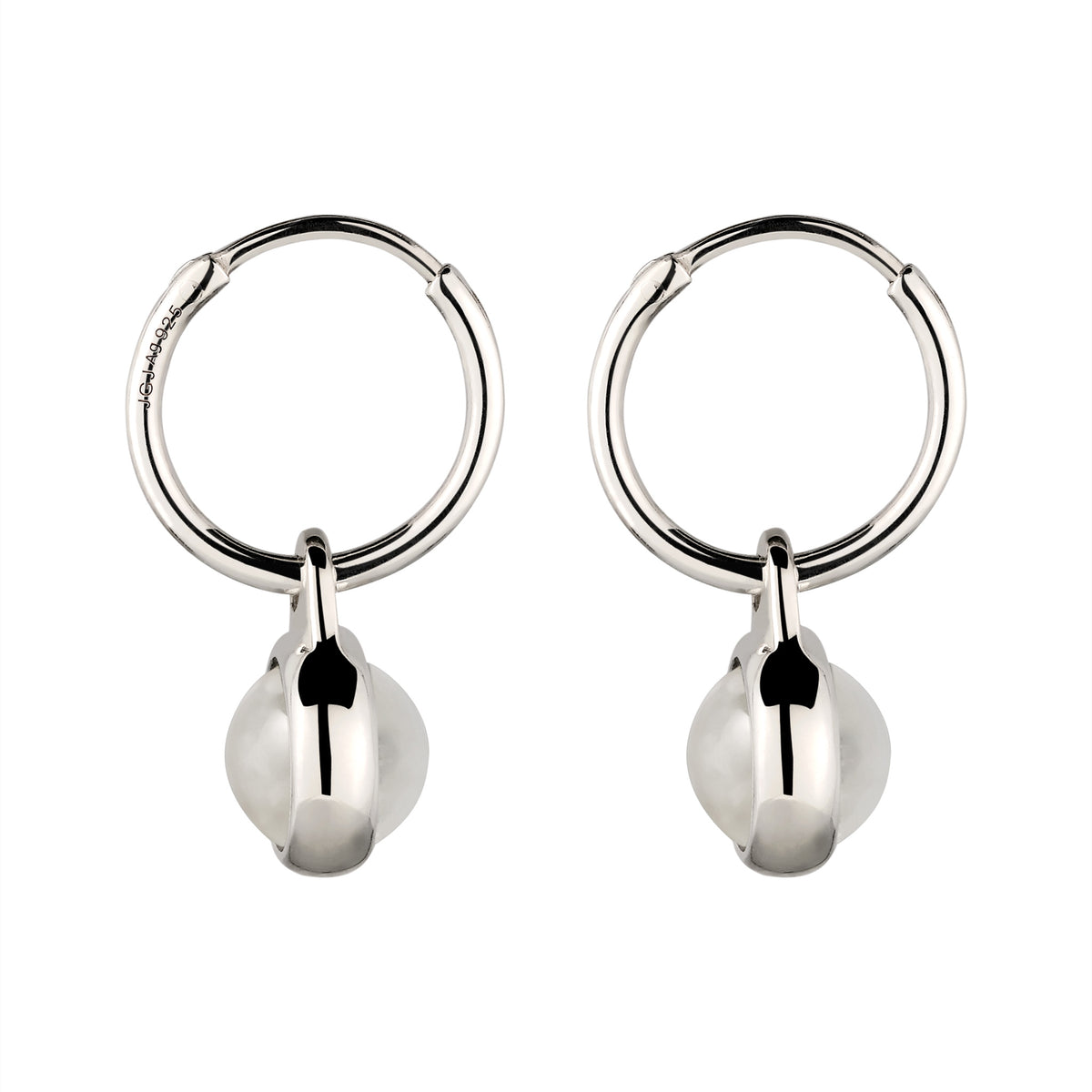 Silber - Elli | Creolen | Rock Crystal (Transparent) | 925 Sterling Silber