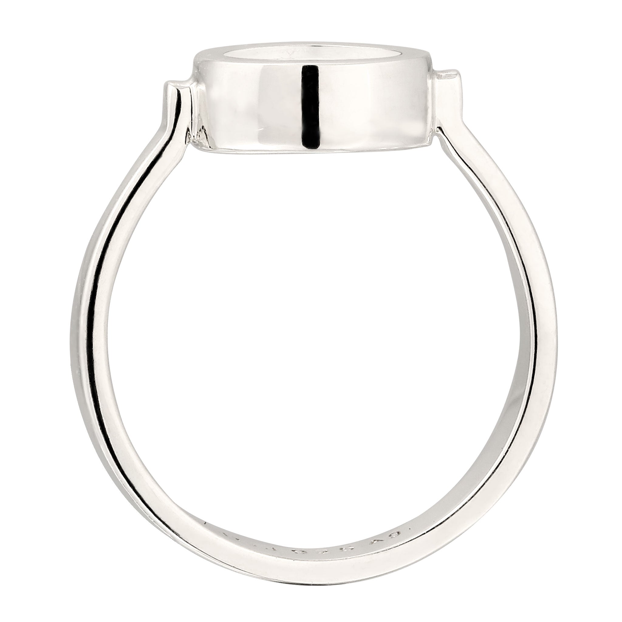 Silber - Elli | Ring Rund | Rock Crystal | 925 Sterling Silber