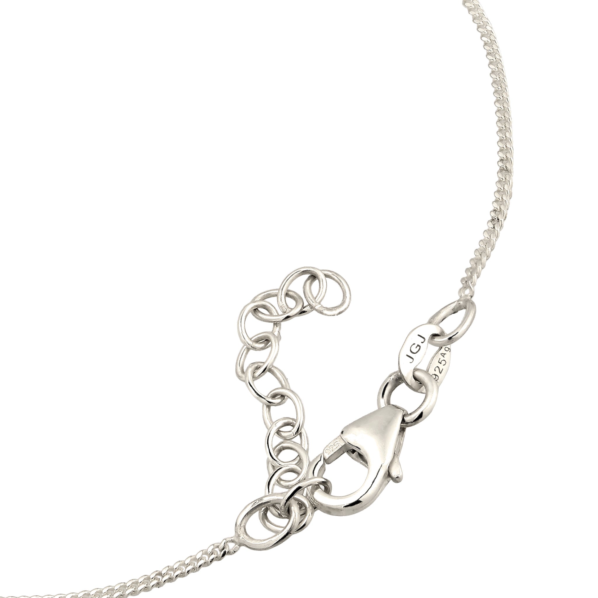 Silber - Elli | Armband mit Steinen Kreis | Bergkristall (Transparent) | 925 Sterling Silber