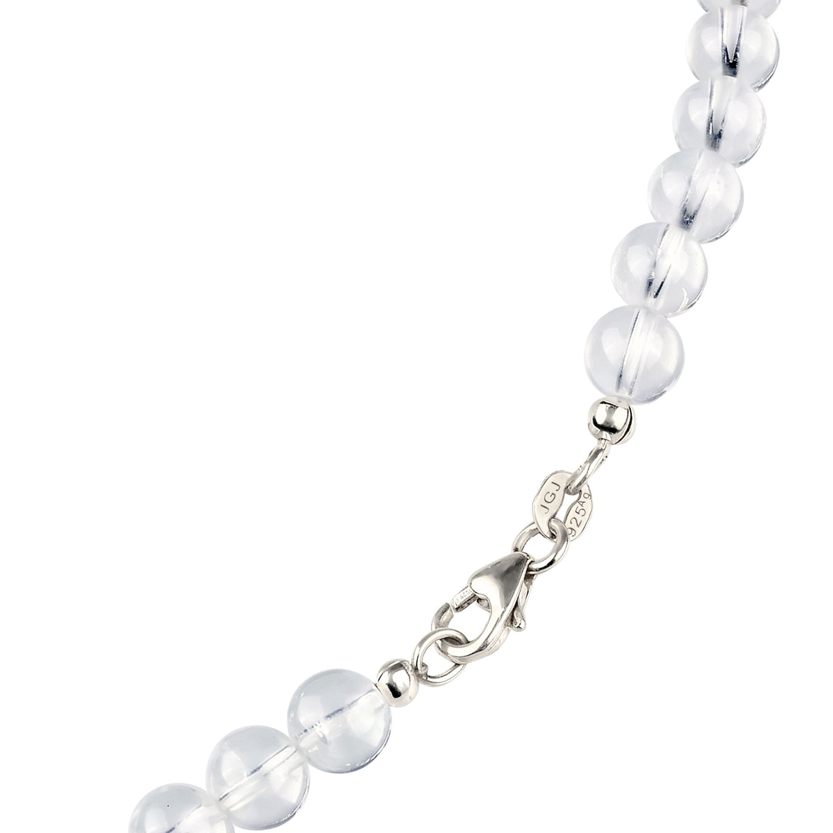 Silber - Elli | Halskette mit Kreis | Rock Crystal (Transparent) | 925 Sterling Silber