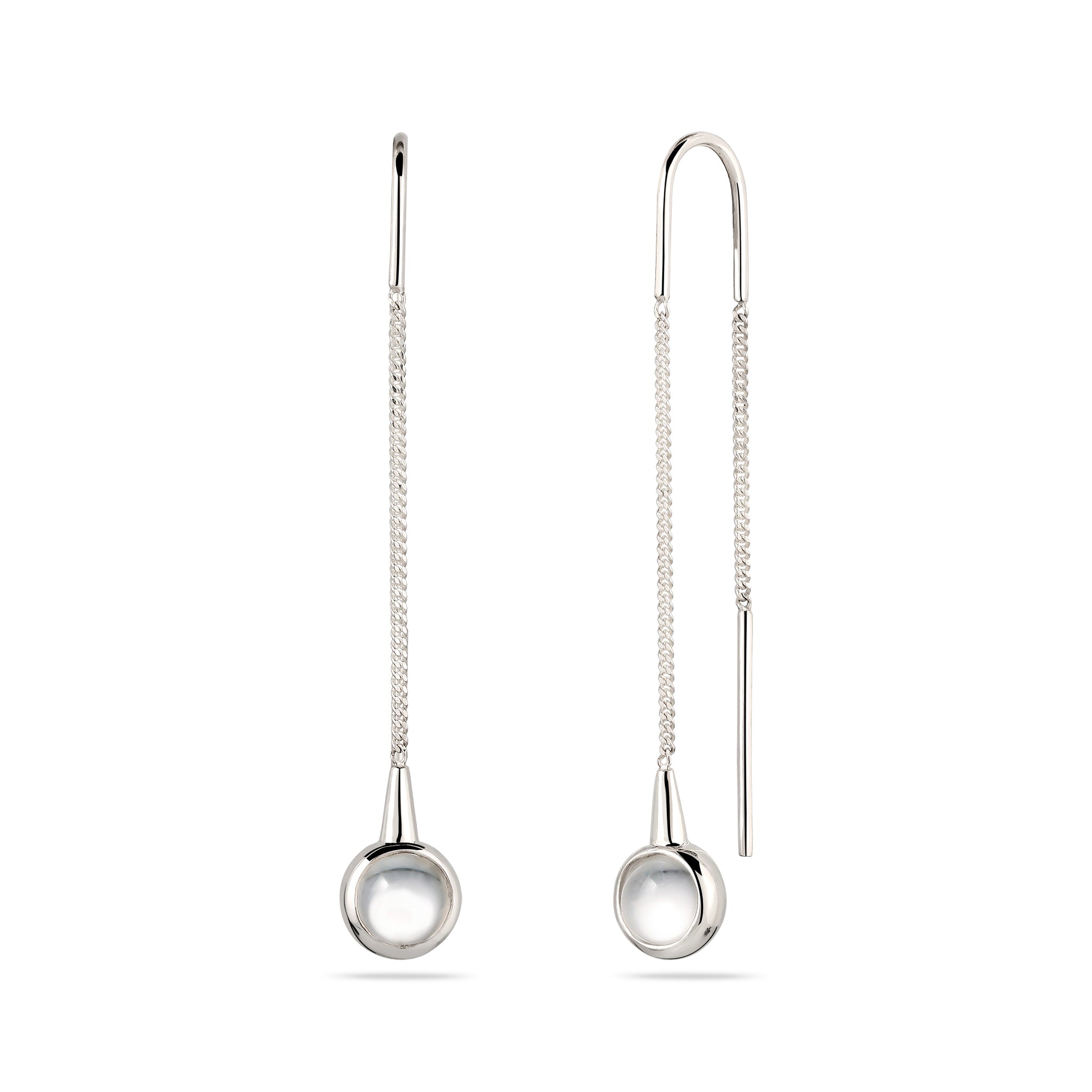 Silber - Elli | Ohrhänger Ball | Rock Crystal (Transparent) | 925 Sterling Silber