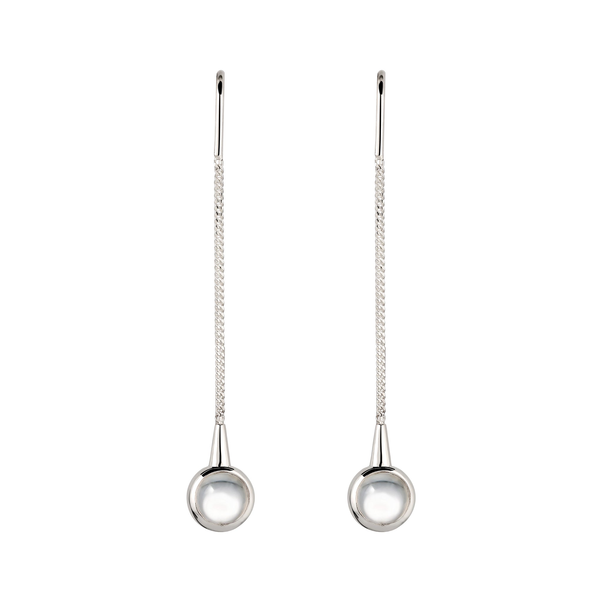 Silber - Elli | Ohrhänger Ball | Rock Crystal (Transparent) | 925 Sterling Silber