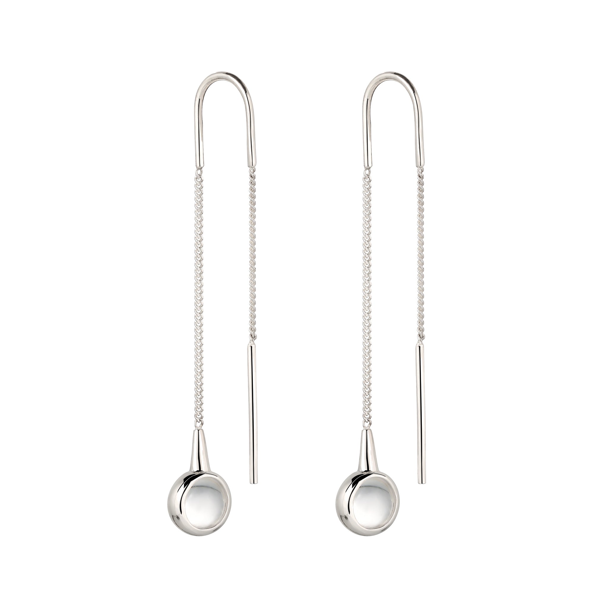 Silber - Elli | Ohrhänger Ball | Rock Crystal (Transparent) | 925 Sterling Silber