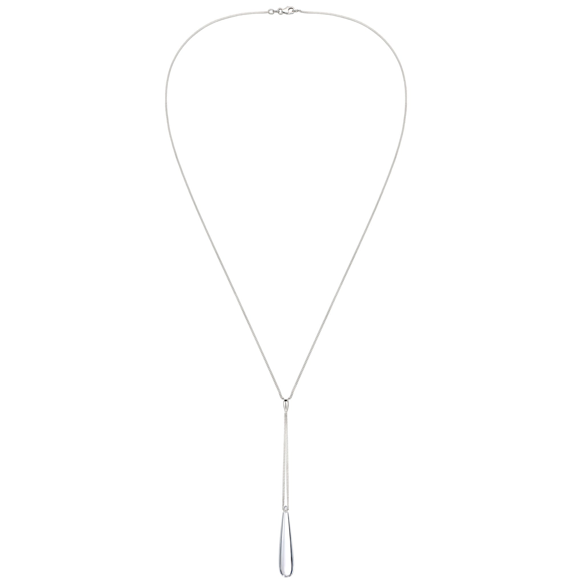 Silber - Elli | Halskette Y mit Tropfen | Rock Crystal | 925 Sterling Silber