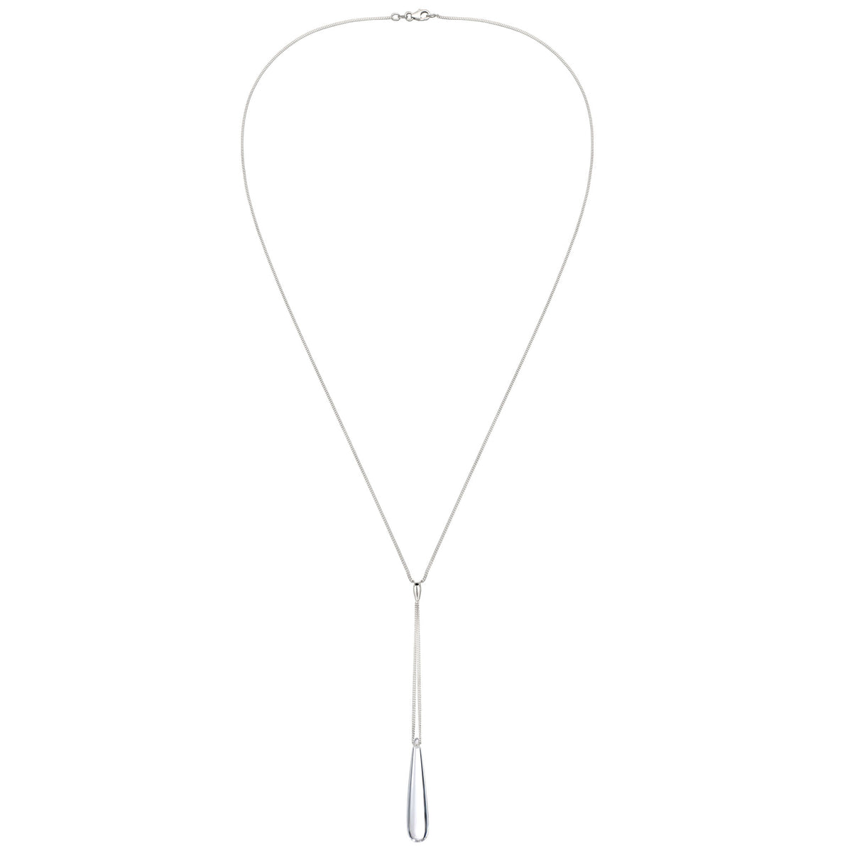 Silber - Elli | Halskette Y mit Tropfen | Rock Crystal | 925 Sterling Silber
