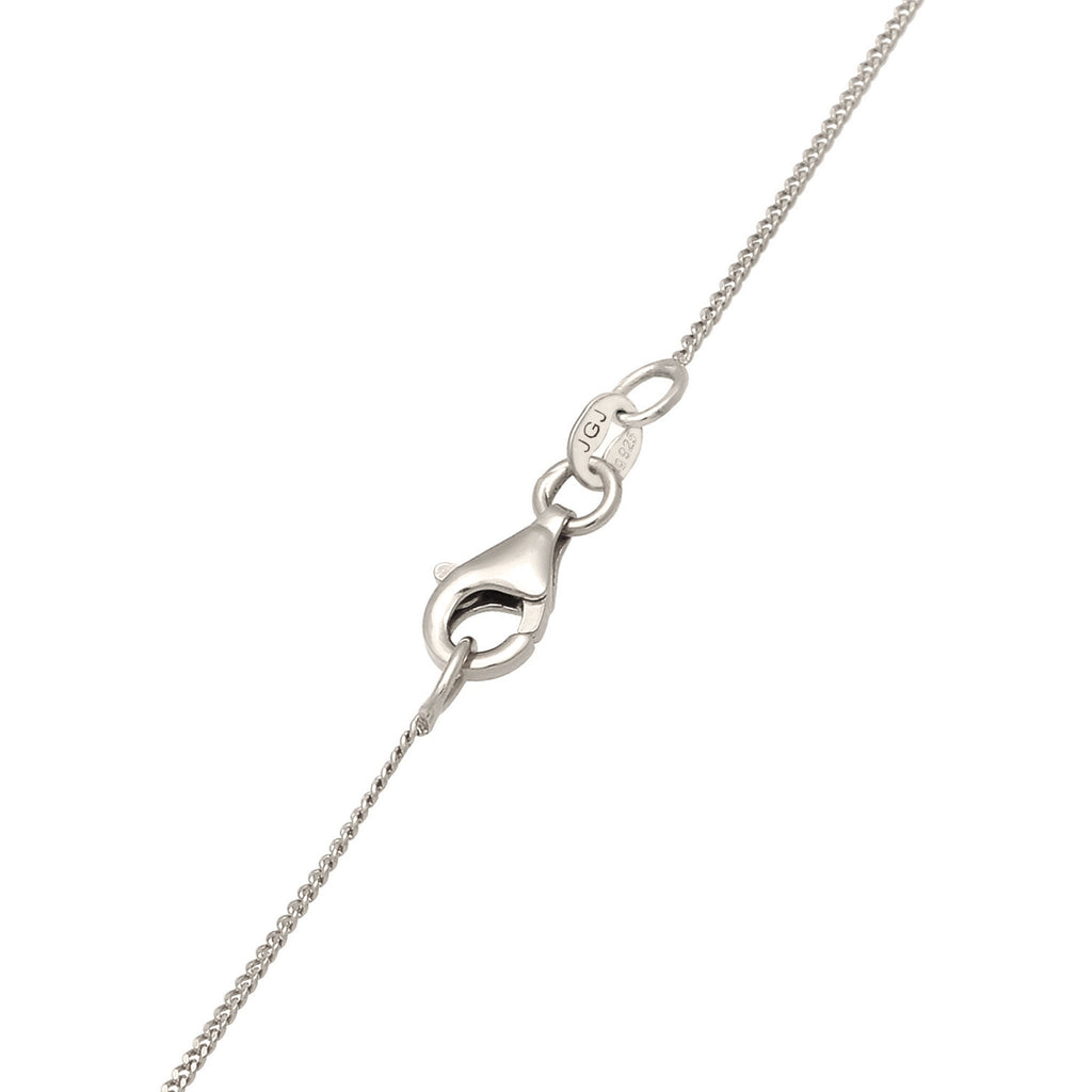 Silber - Elli | Halskette Rock Crystal | Transparent Kreis | 925 Sterling Silber