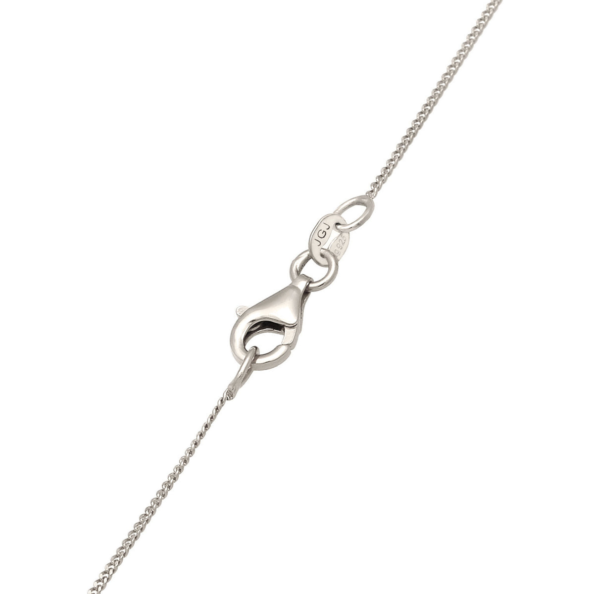 Silber - Elli | Halskette Rock Crystal | Transparent Kreis | 925 Sterling Silber