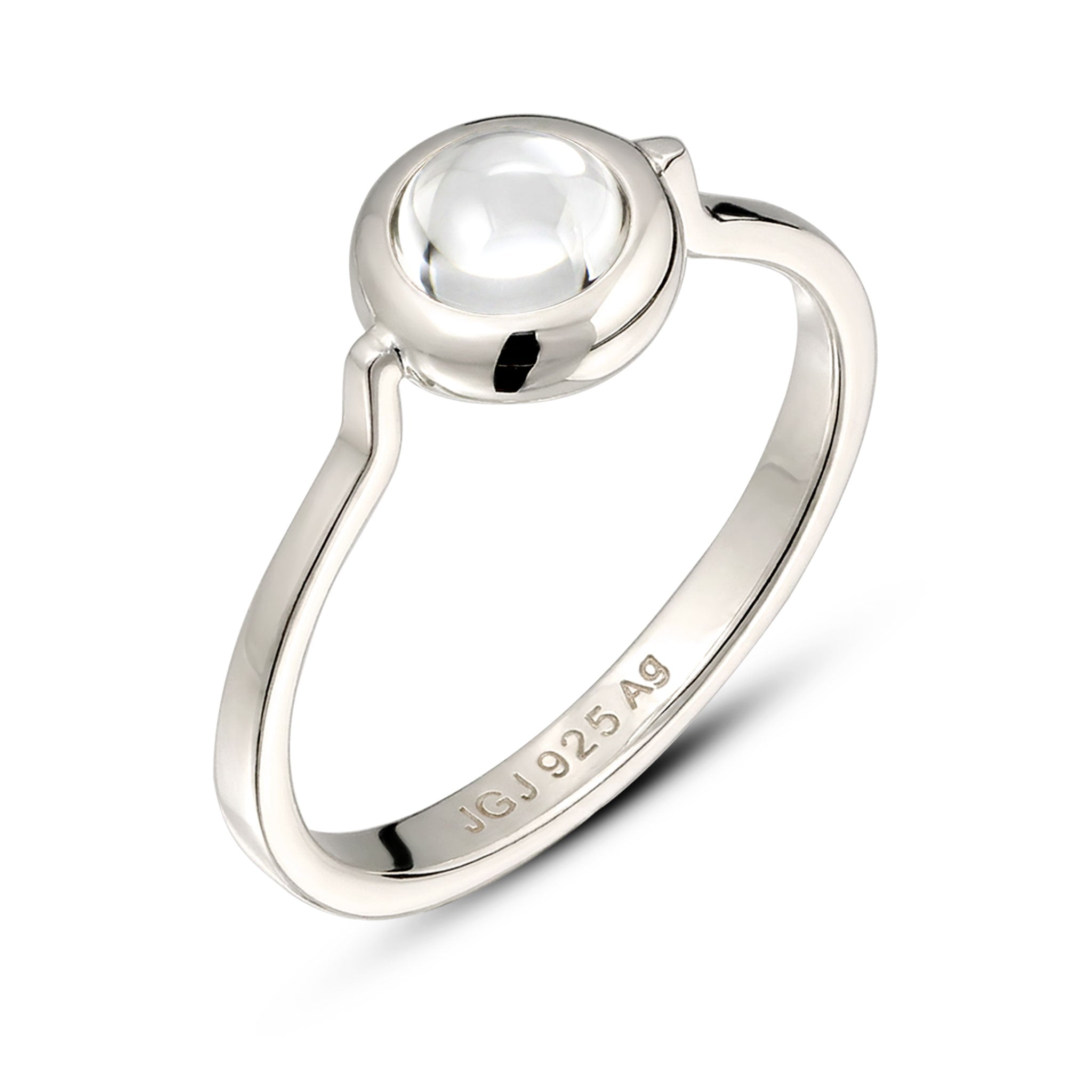 Silber - Elli | Ring | Rock Crystal (Transparent) | 925 Sterling Silber