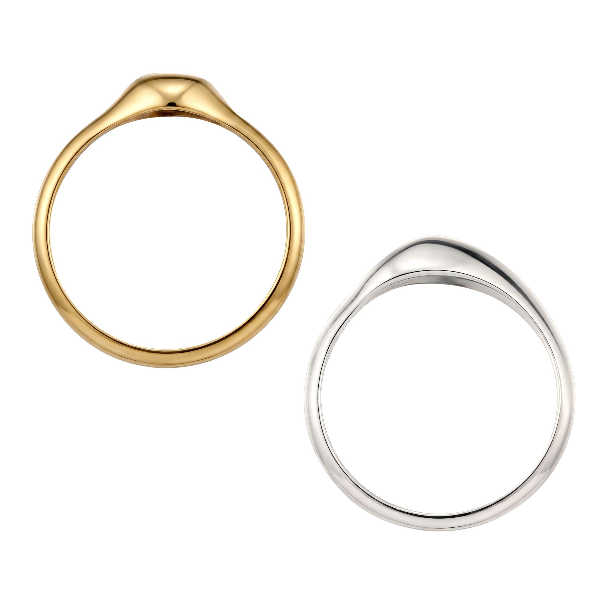 Zweifarbig - Elli | Ringset Duo Bicolor | 925 Sterling Silber vergoldet