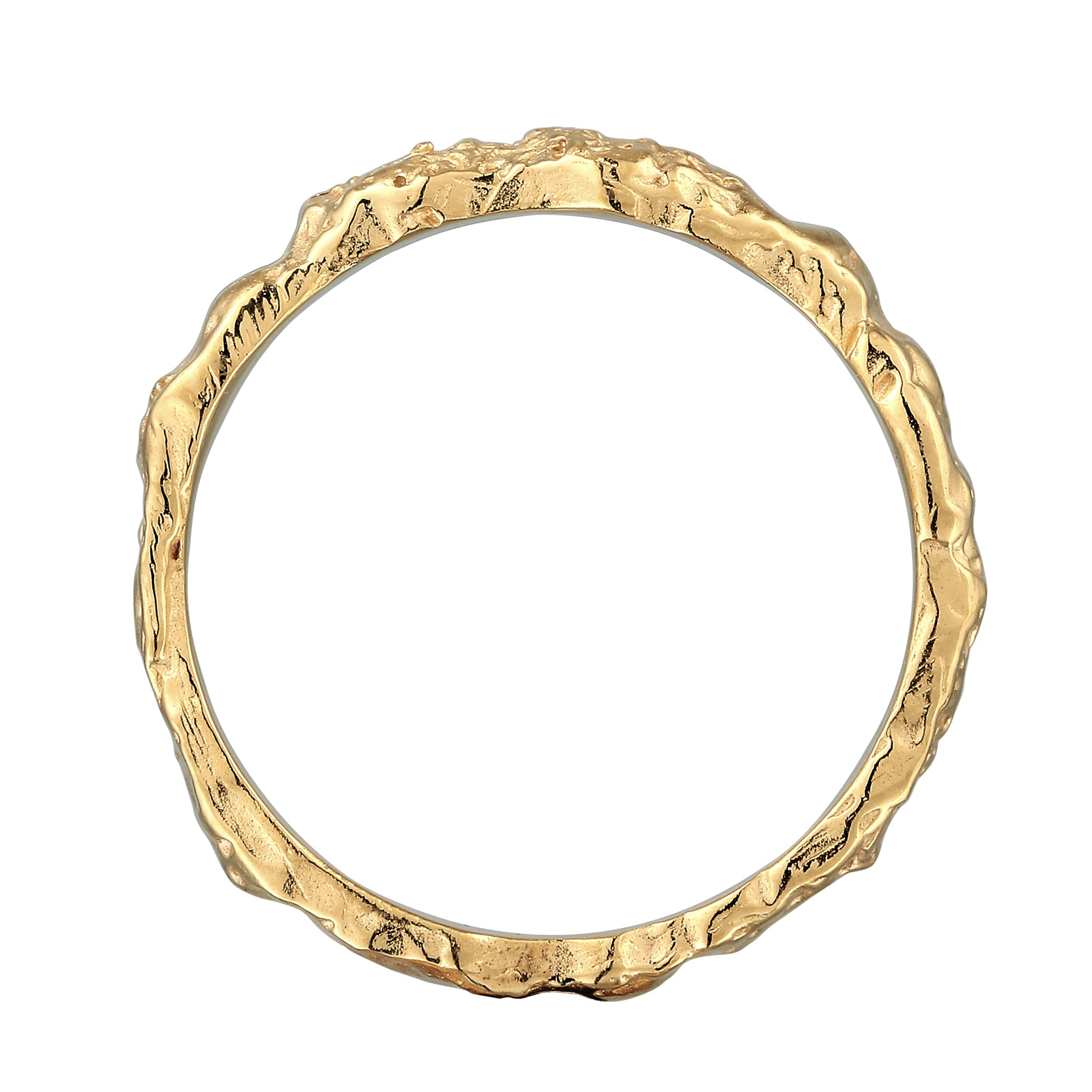Gold - Elli | Ring ohne Steine | 925 Sterling Silber vergoldet