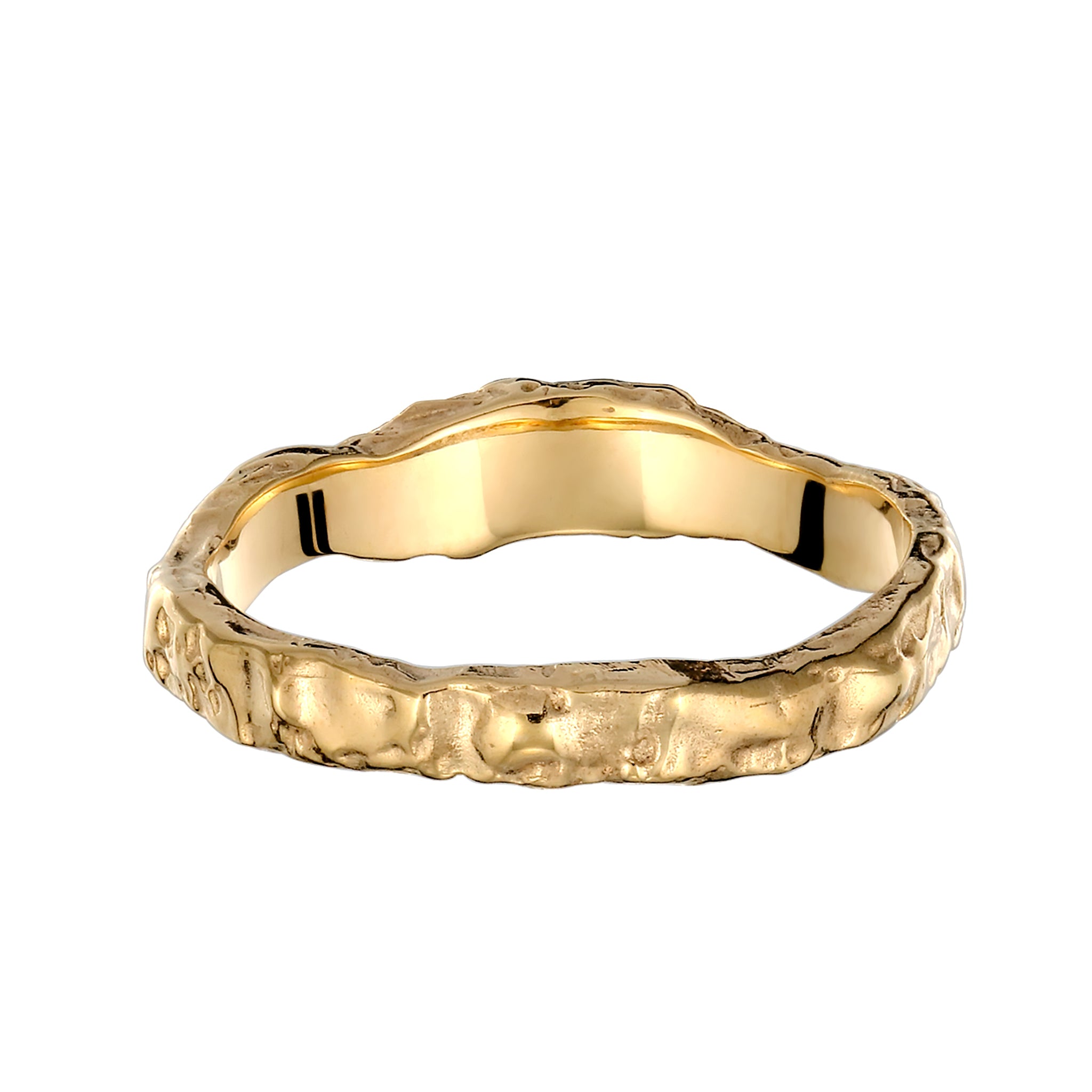 Gold - Elli | Ring ohne Steine | 925 Sterling Silber vergoldet