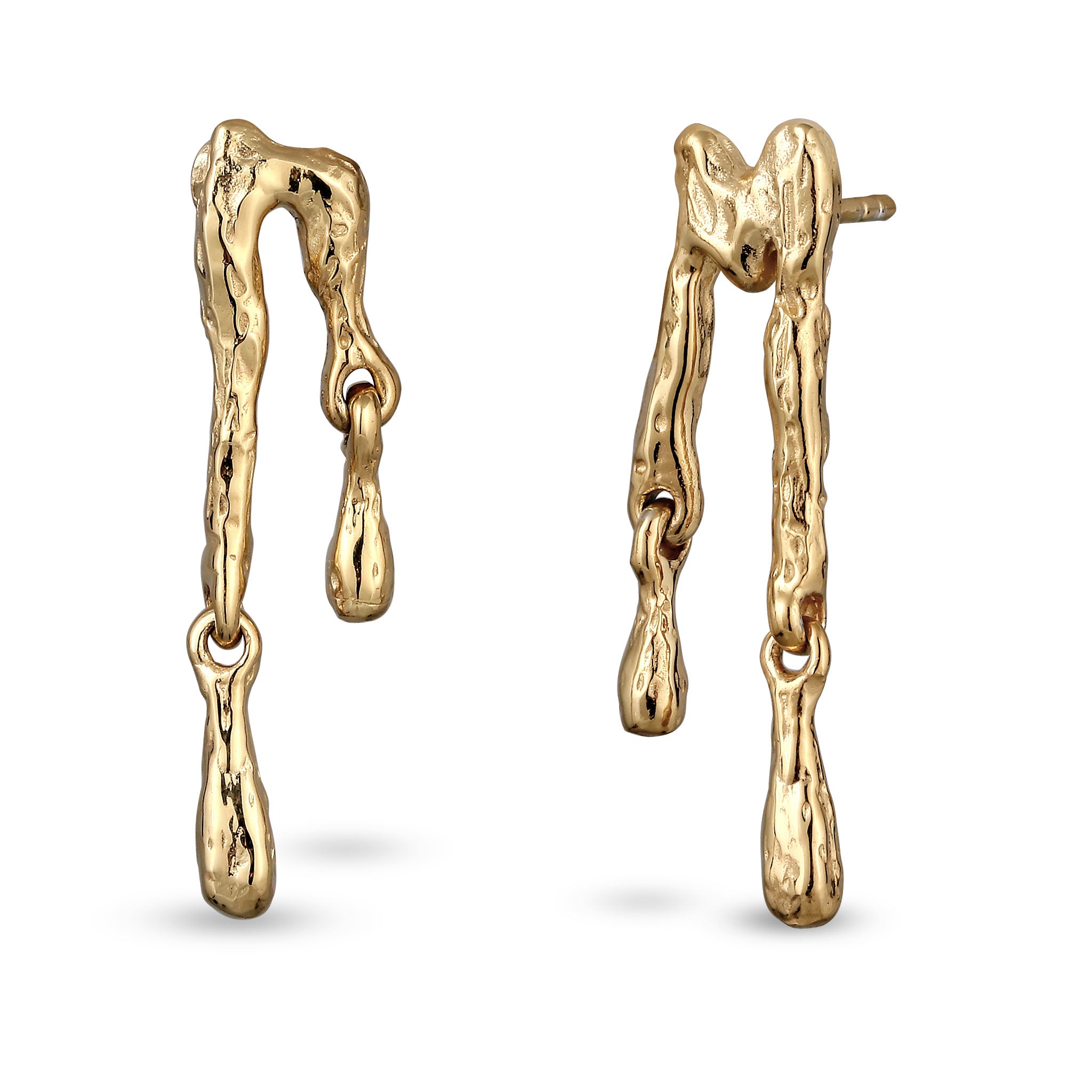 Gold - Elli | Ohrstecker | 925 Sterling Silber vergoldet