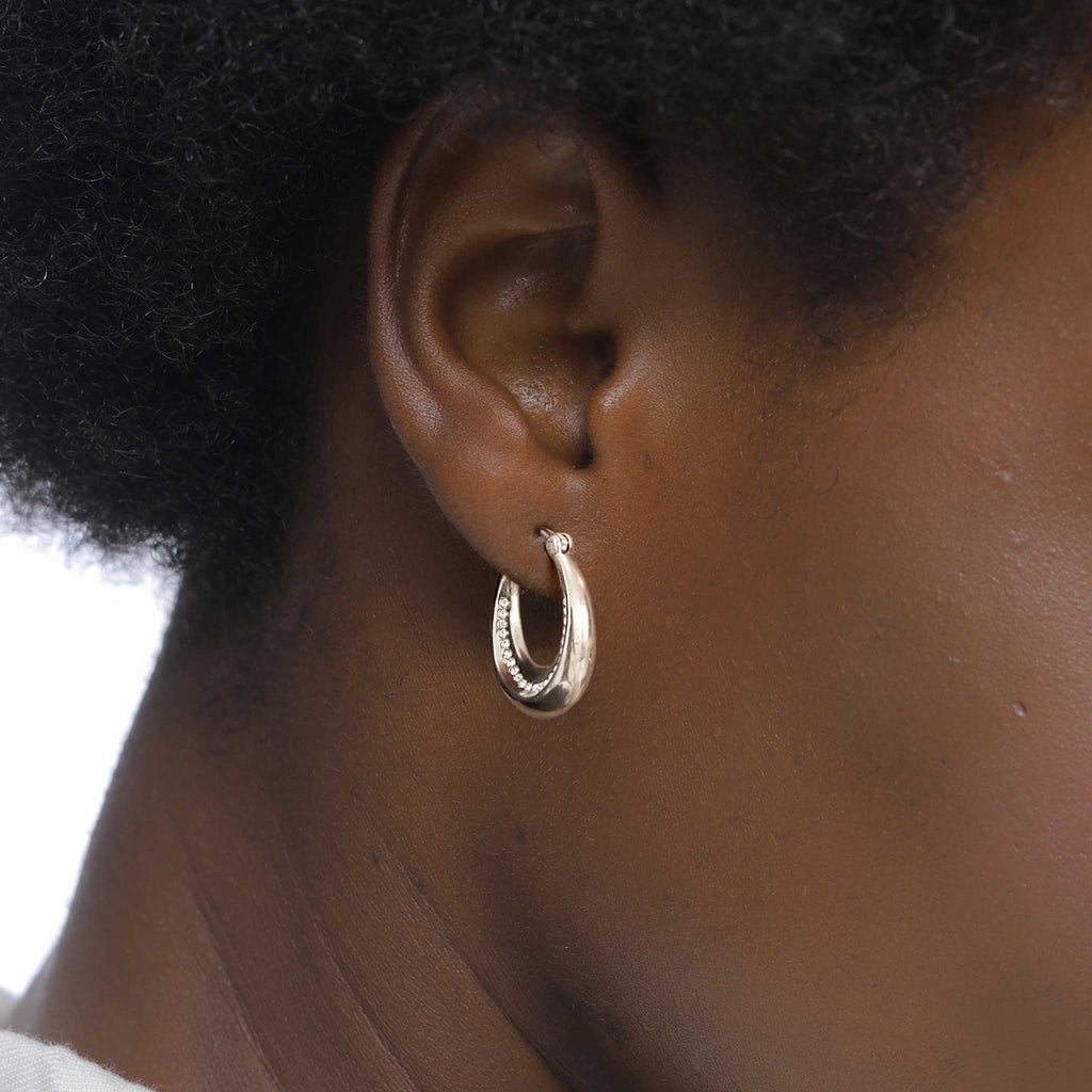 Silber - Elli | Creolen mit Swarovski® Kristallen | 925 Sterling Silber