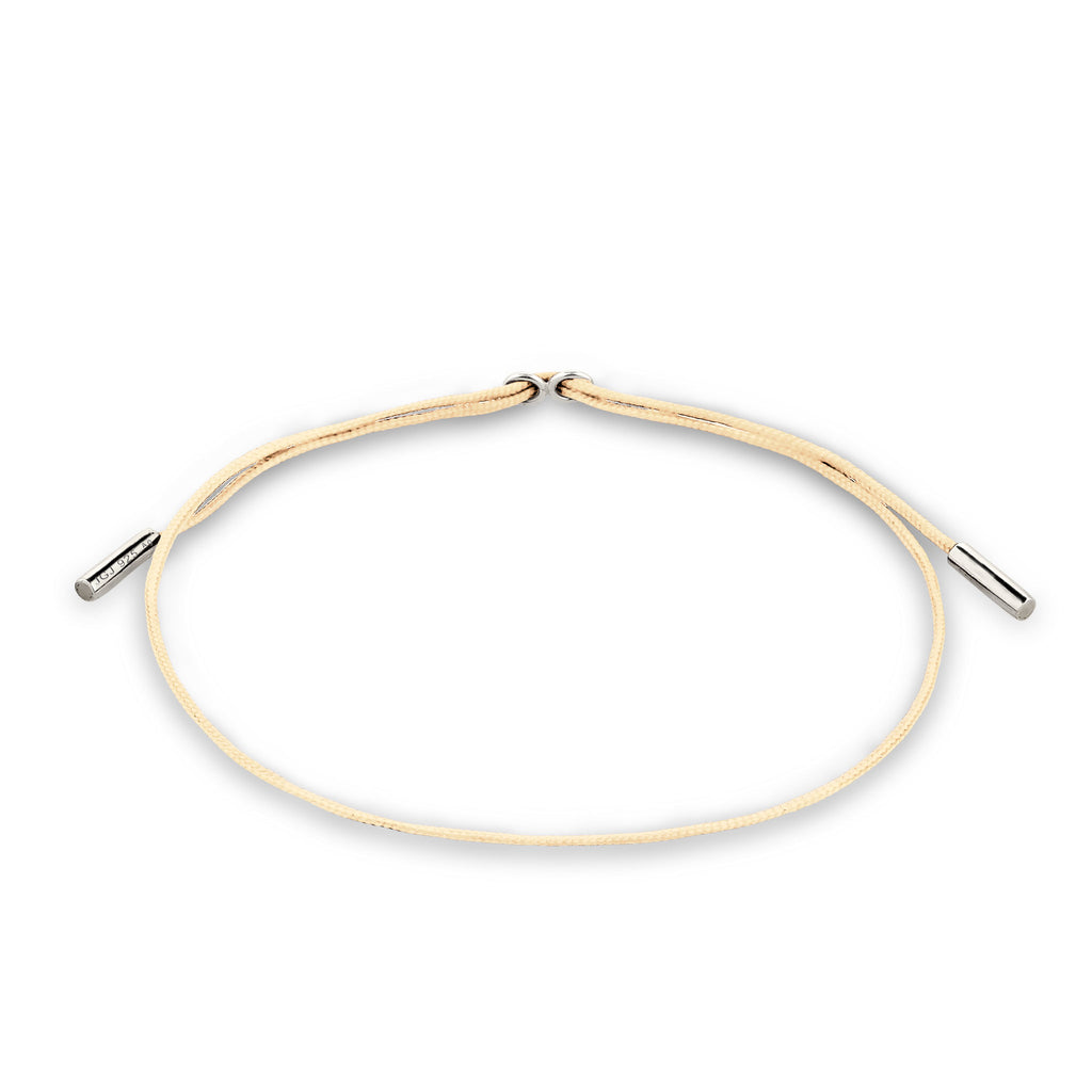 Silber - Elli | Armband | Nylon (Beige) | 925 Sterling Silber