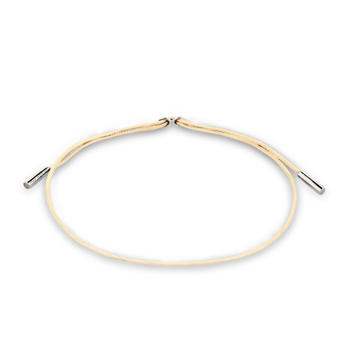 Silber - Elli | Armband | Nylon (Beige) | 925 Sterling Silber