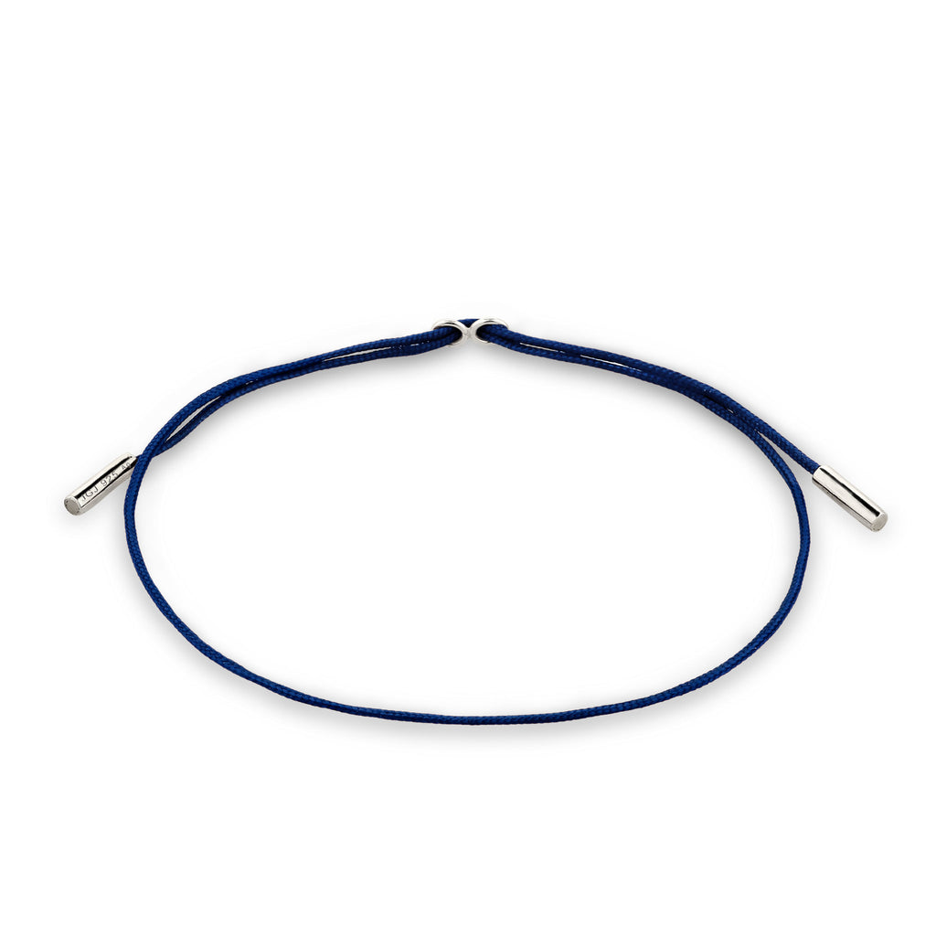 Silber - Elli | Armband | Nylon (Blau) | 925 Sterling Silber
