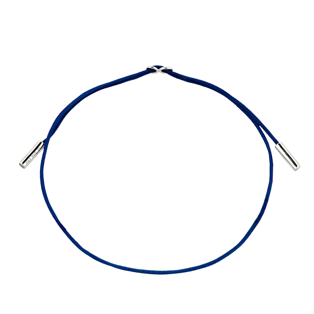 Silber - Elli | Armband | Nylon (Blau) | 925 Sterling Silber
