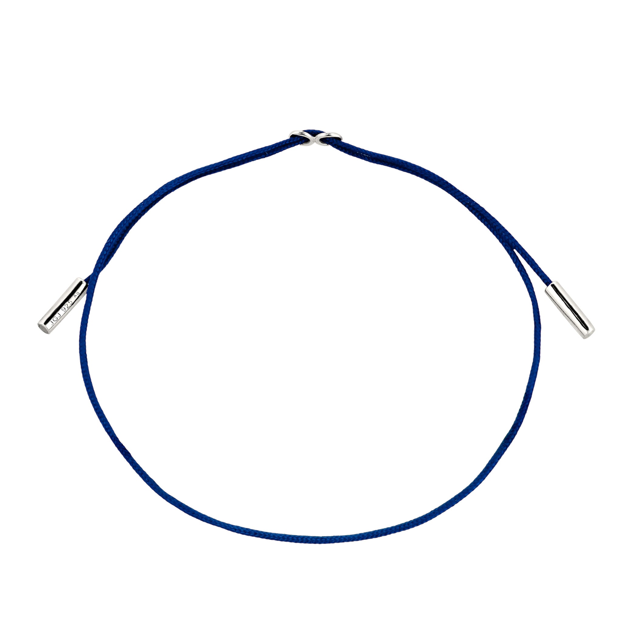 Silber - Elli | Armband | Nylon (Blau) | 925 Sterling Silber