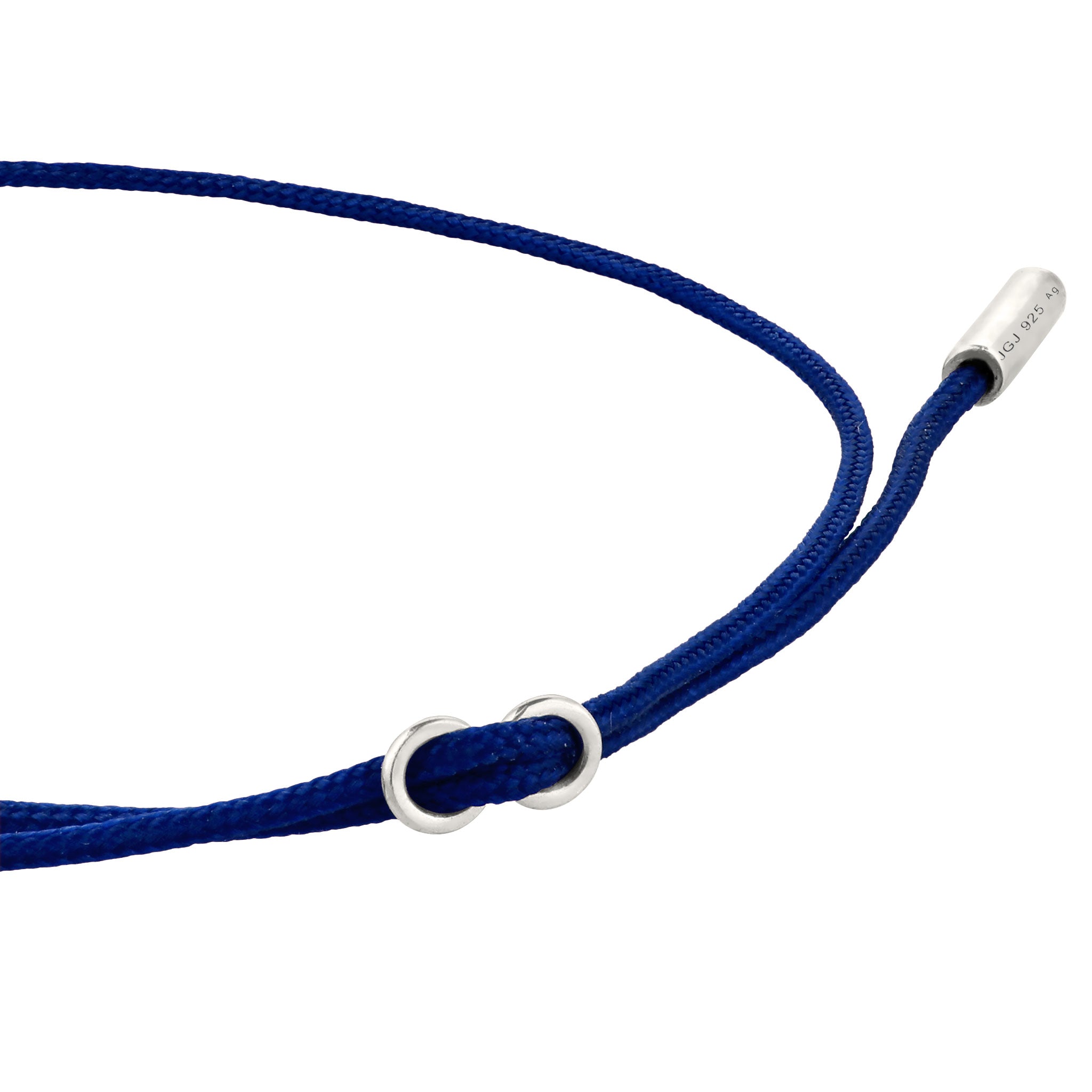 Silber - Elli | Armband | Nylon (Blau) | 925 Sterling Silber