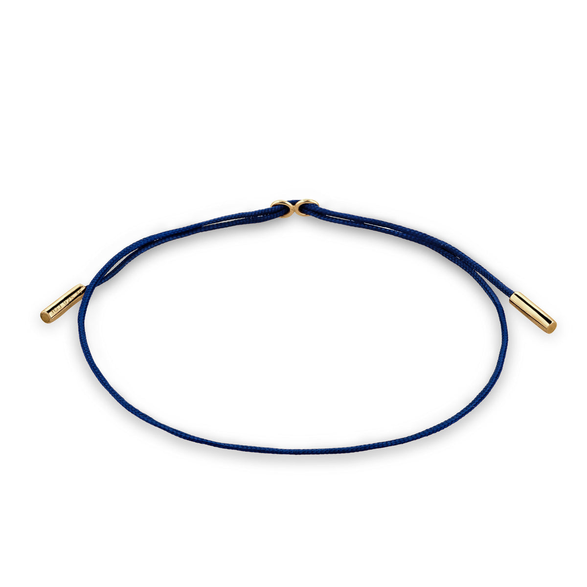 Gold - Elli | Armband ohne Stein | Nylonkette | 925 Sterling Silber vergoldet