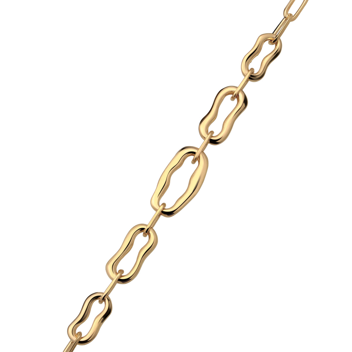 Gold - Elli | Gliederarmband | 925 Sterling Silber vergoldet