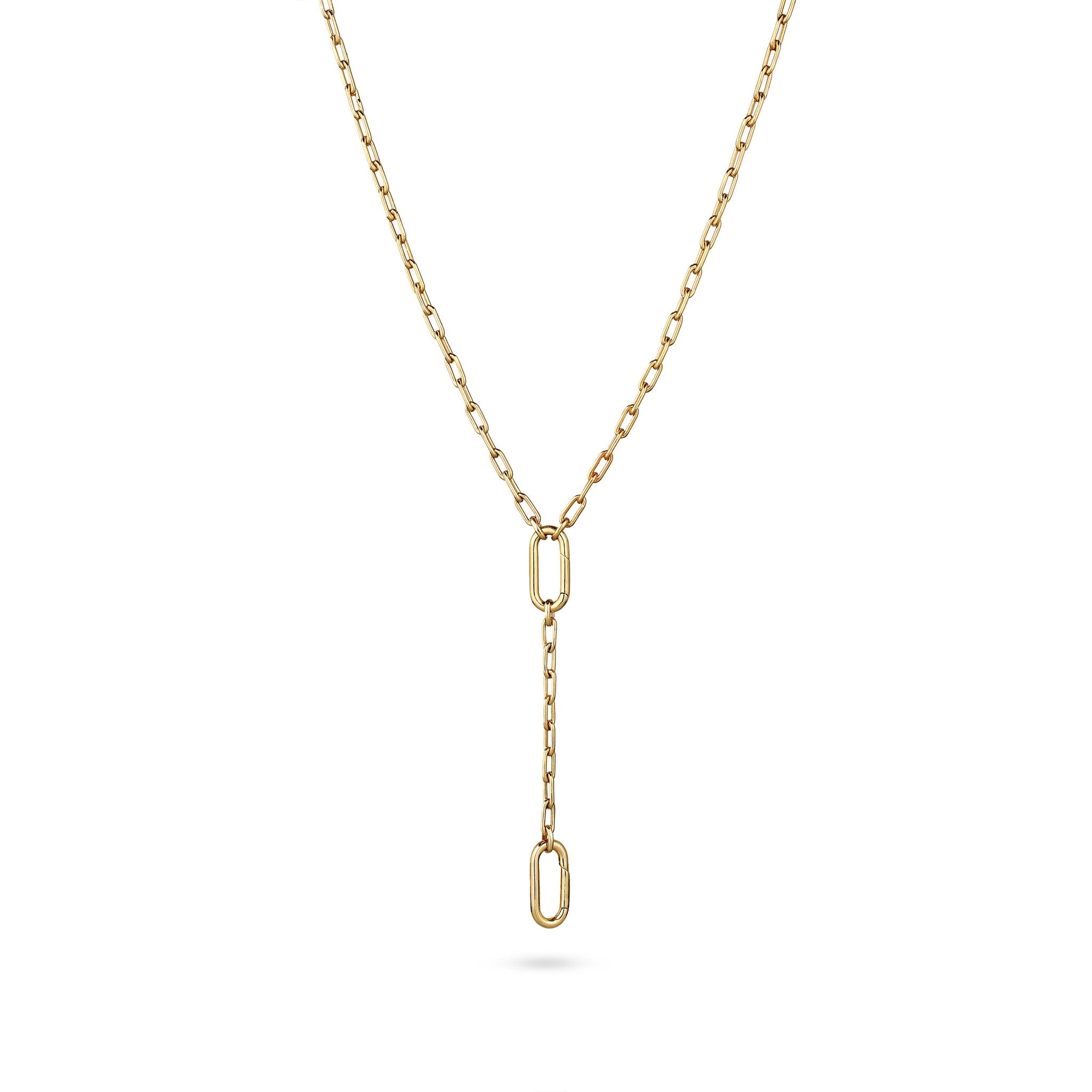 Gold - Elli | Gliederkette Y | 925 Sterling Silber vergoldet