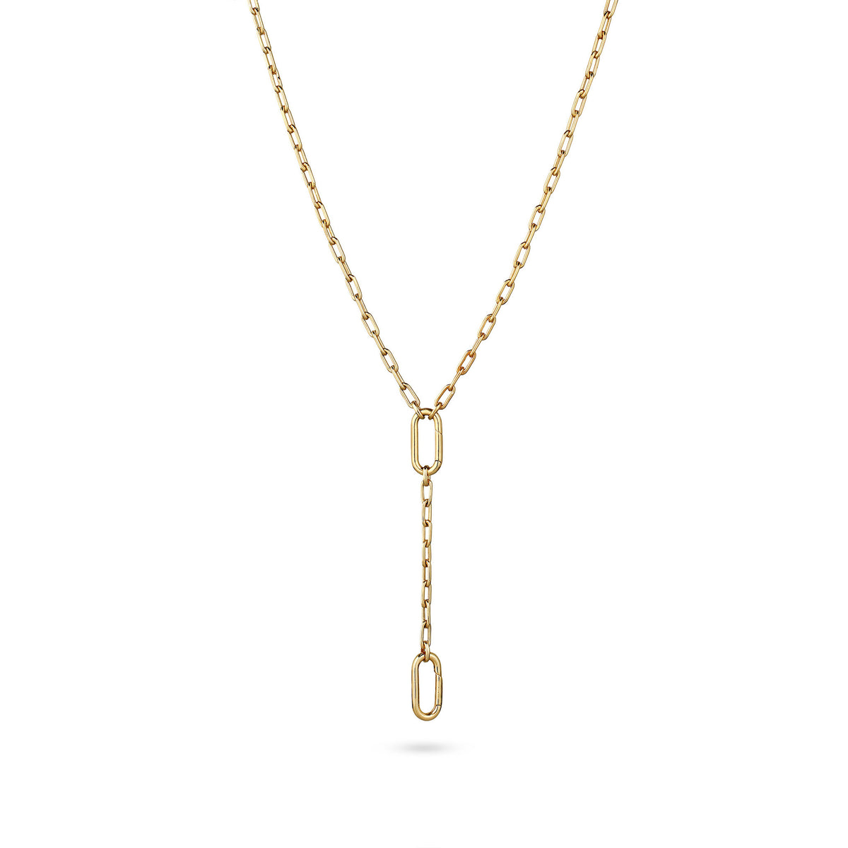 Gold - Elli | Gliederkette Y | 925 Sterling Silber vergoldet