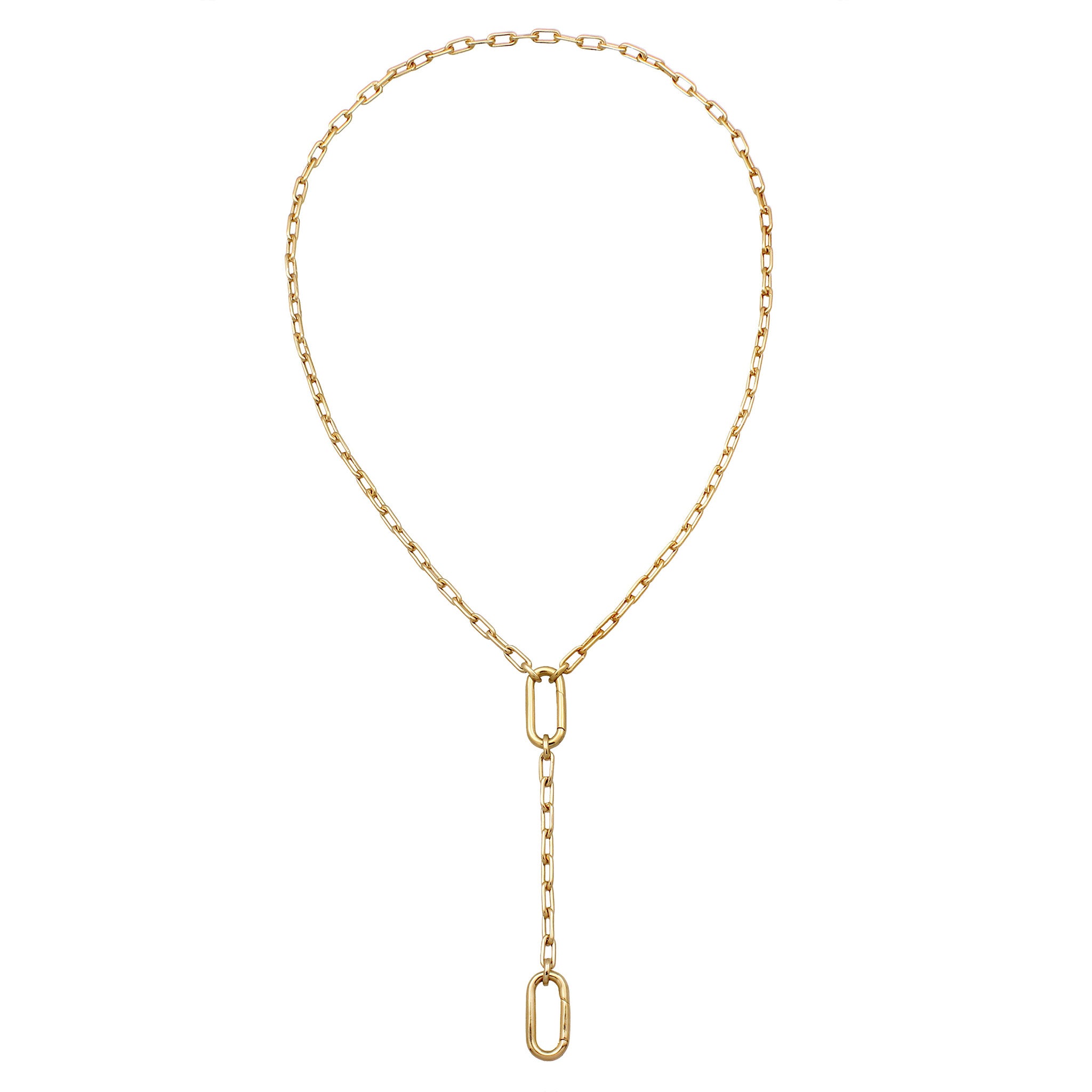 Gold - Elli | Gliederkette Y | 925 Sterling Silber vergoldet