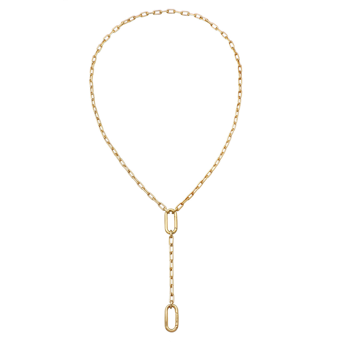 Gold - Elli | Gliederkette Y | 925 Sterling Silber vergoldet