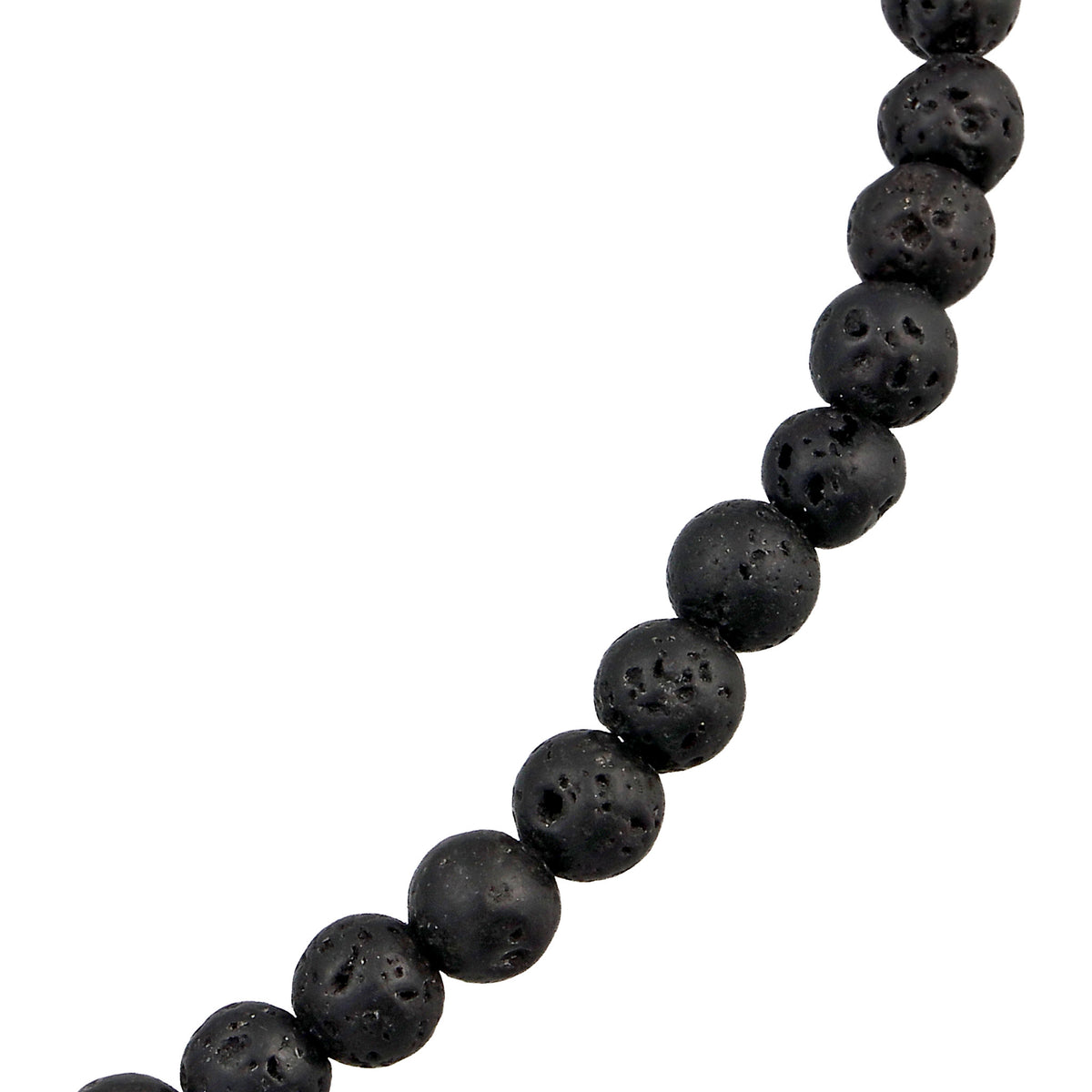 Gold - Elli | Halskette mit Perlen | Lava Schwarz| 925 Sterling Silber vergoldet