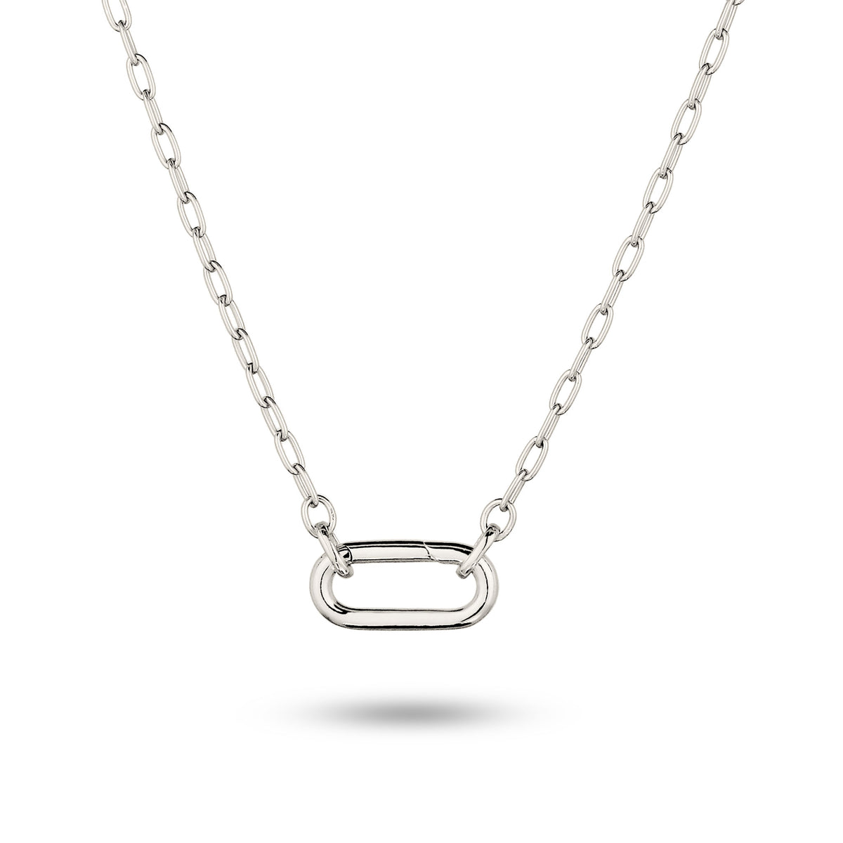 Silber - Elli | Halskette | Karabiner-Charm Kette | 925 Sterling Silber