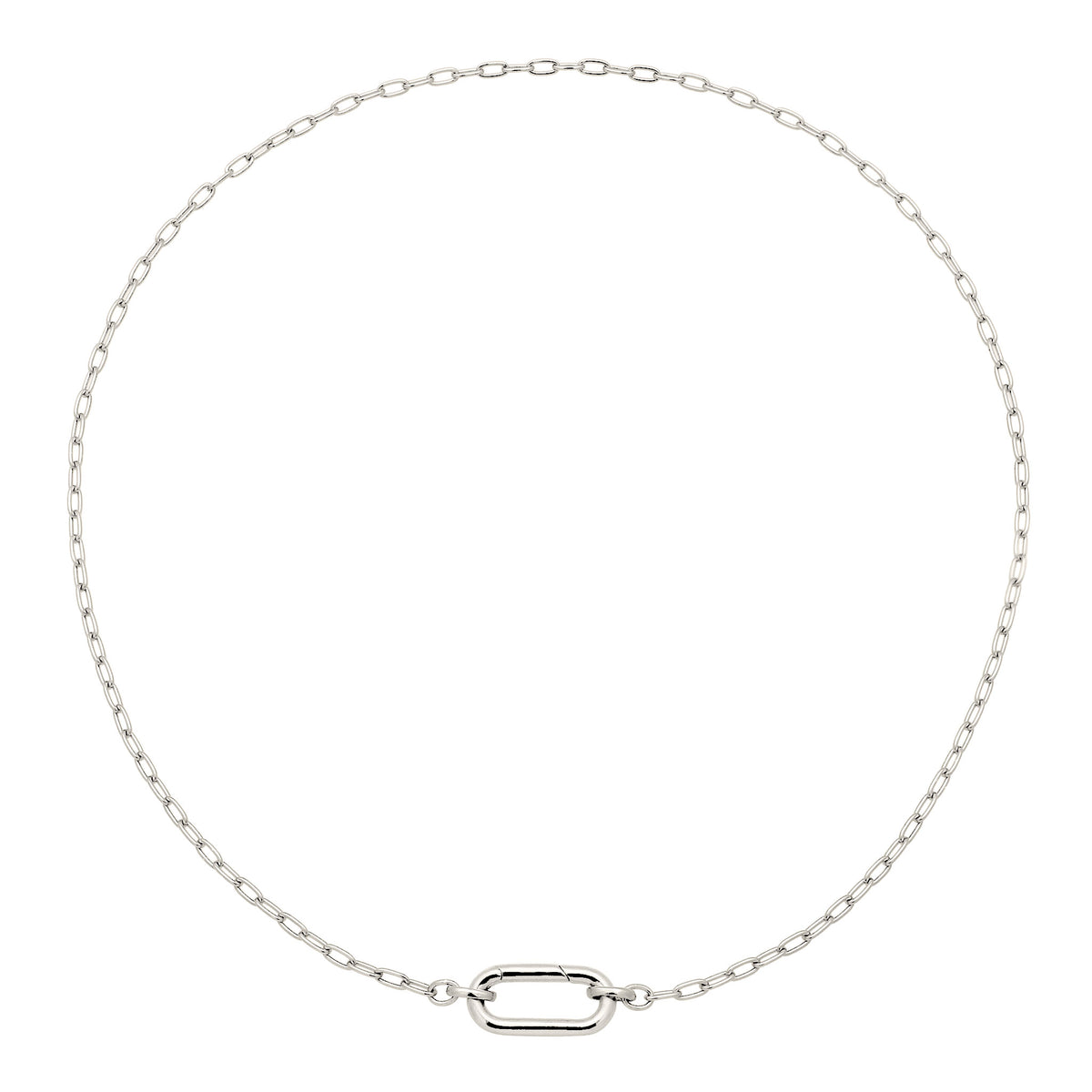 Silber - Elli | Halskette | Karabiner-Charm Kette | 925 Sterling Silber