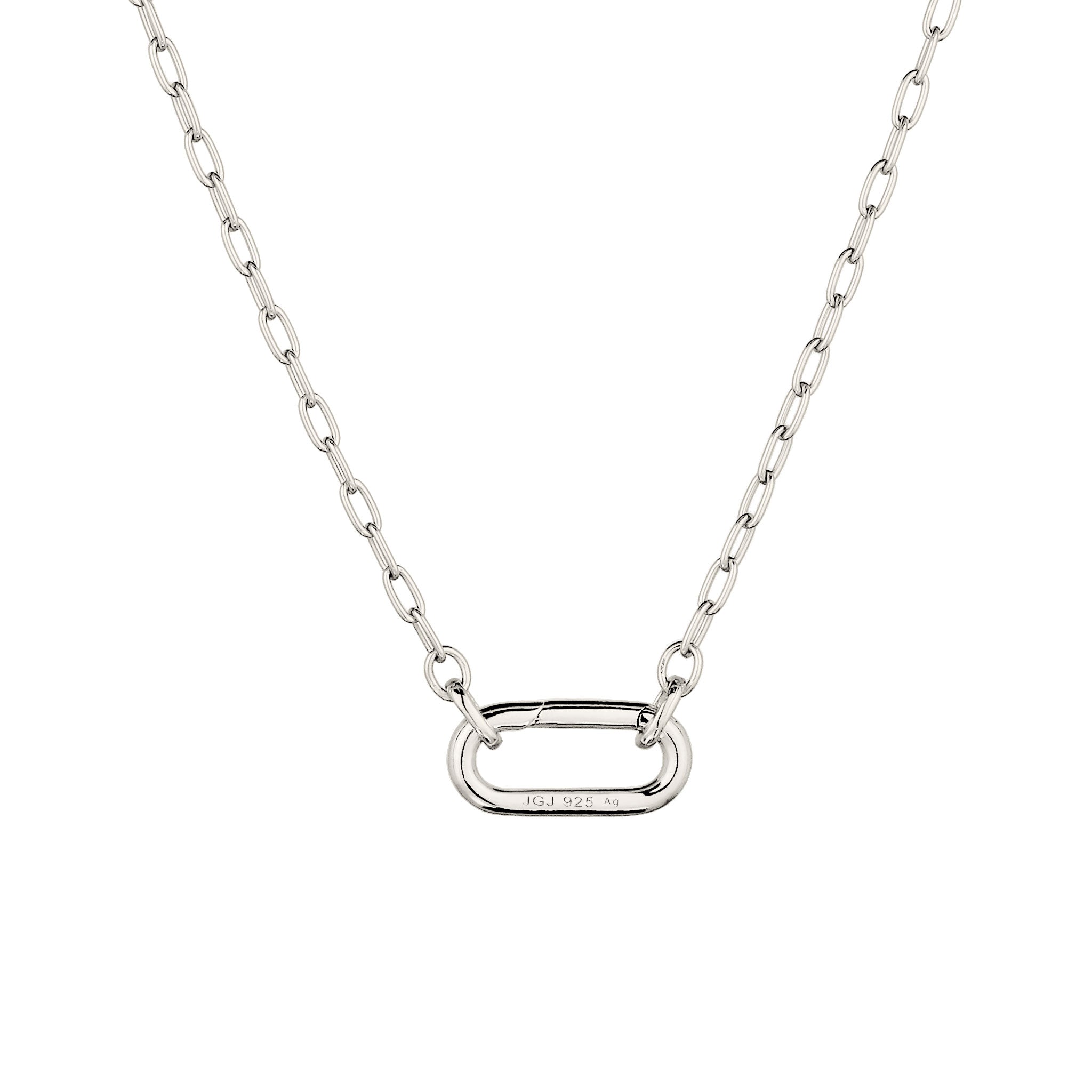 Silber - Elli | Halskette | Karabiner-Charm Kette | 925 Sterling Silber