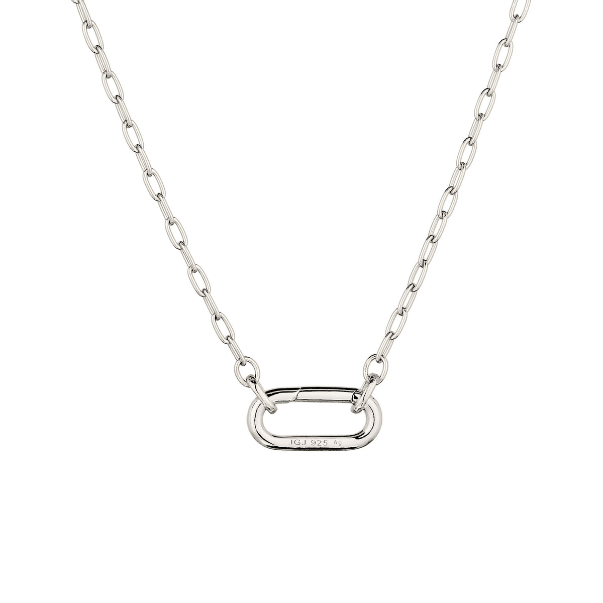 Silber - Elli | Halskette | Karabiner-Charm Kette | 925 Sterling Silber