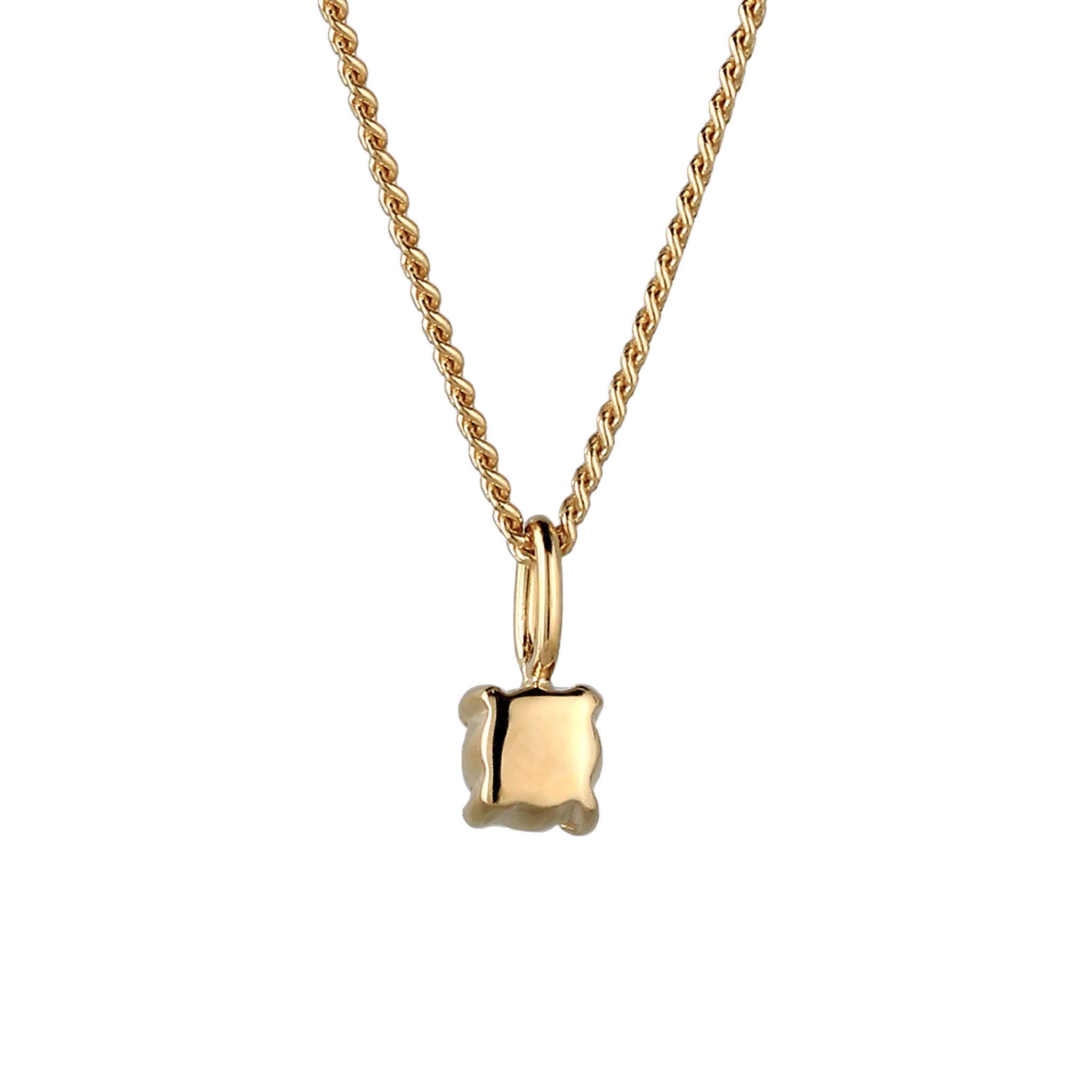 Gold - Elli | Halskette Choker | Granat (Dunkelrot) | 925 Sterling Silber vergoldet